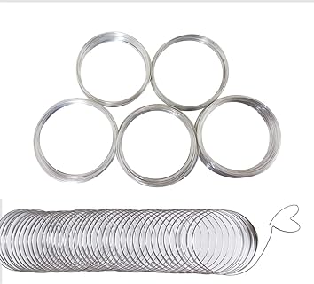 Bracelet Making Wire.Beading Memory Wire for Jewelry Making.Plus Size Bracelet Wire 2.8"Diameter 22 Gauge 500 Loops.Cuff Bangle Dolls DIY Crafts Wire