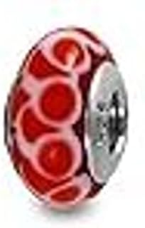 Genuine Galaxy Gold Murano Glass Charm Bracelet Beads with 925 Sterling Silver Cubic Zirconia for Jewelry Lovers - Heart Swirl Rainbow Design