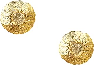 Bodha 18K Traditional Lakshmi Coin Gold Stud Earring For Women (SJ_1152)