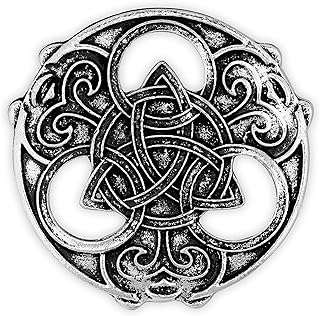 HAQUIL Triquetra Brooch Pin Viking Celtic Brooch Pin Set Norse Jewelry Pagan Amulet Wiccan