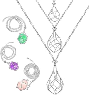 3Pcs DIY Jewelry Crystal Holder Necklace Set in Copper-Titanium - Adjustable Design for Personalized Style