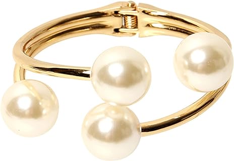 Open Bangle Bracelet Gold Alloy with Box Chain, Irregular Wide Cuff Design - Elegant Jewelry Gift for Women and Girls