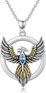 Phoenix Necklace 925 Sterling Silver Nirvana of Phoenix Pendant Necklace Rising Phoenix Jewelry Birthday Gifts for Her Women Men