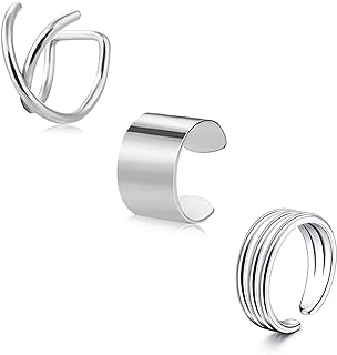 D.Bella Fake Septum Fake Nose Ring Hoop 20G Faux Nose Piercing Hoop Clip on Nose Rings Non Piercing Fake Nose Septum Lip Ear Ring Faux Body Piercing Jewelry for Women Men