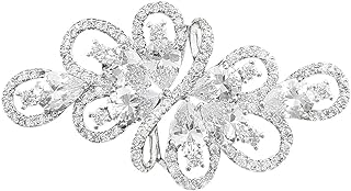YOQUCOL Cubic Zirconia Crystal Rhinestone Wedding Brooch Pin For Women Brides Jewelry