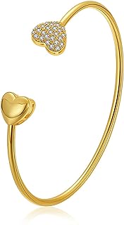 Thin Gold Bangle Bracelet for Women Adjustable Minimalist Cuff Bracelet with Gift Box Jewelry Gift for Valentine's Day Birthday Mom Girlfriend