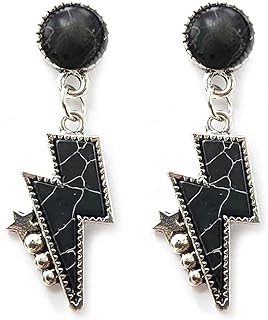 Turquoise Bohemian Dangle Metal Large Oval Earrings Statement Teardrop Earrings Western Earrings For Women Girls