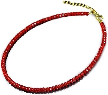 Handmade Natural Crystal Beaded Choker Necklace Spinel Multi Faceted Crystal Beads Choker Beaded Necklace For Women Girls