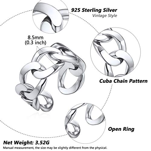 Sterling Silver Stackable Knuckle Ring, 5MM/10MM/15MM Open Band Ring for Women Men Girls Minimalist Jewelry Personalized Custom Rings(Send Gift Box)