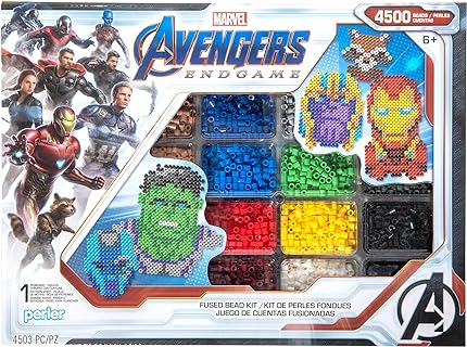 Perler PER8054346 Marvel Avengers Fuse Bead Kit, 4503pc, 10 Patterns, Multicolor, Small