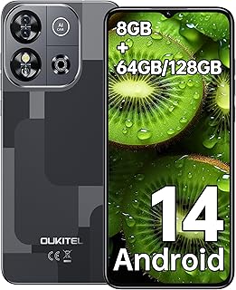 OUKITEL C57S Smartphone Android 14 Ohne Vertrag, 8GB+128GB Speicher, Octa Core, 6.52