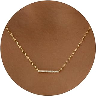 GUOKE Gold Necklace for Women, Infinity Necklace 14K Gold Plated Dainty Gold Sun Flower Leaf Bar Teardrop Pendant Necklace Simple Jewelry Necklaces for Women