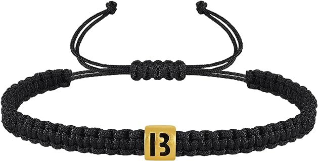 Initial Bracelets for Women Men Teen Boys Girls Woven Rope Braided Letter Bracelet Gold 26 Alphabet Handmade Adjustable Black String Bracelet Jewelry Gifts - A