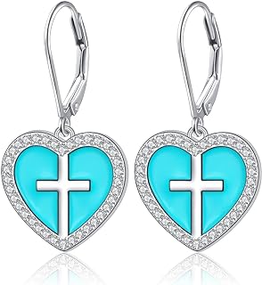 Mothers Day Gifts S925 Sterling Silver Heart Dangle Drop Stud Earrings for Women Girl Mom Sister Friend Jewelry