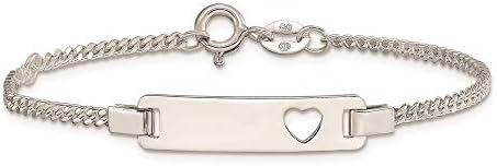 925 Sterling Silver Adjustable Baby Name Bar Identification ID Charm Bracelet