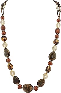 Bocar Long Beaded Necklace for Women Handmade Fashion Costume Chain Jewelry Gift