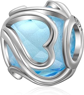 Blue Murano Glass Bead Charm Bracelet with 925 Sterling Silver Chain for European Style Lovers - Chrome Hearts Design