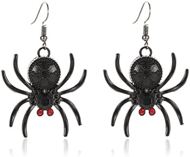 Halloween Spider Earrings Cosplay Costume Accessories Black Halloween Dangle Earrings for Women 3D Spider Accessories Halloween Costume Decorations Party Favors Gifts