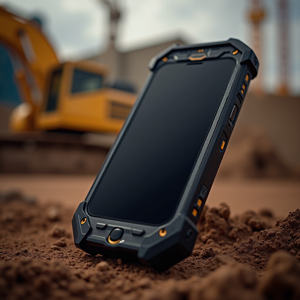 téléphone portable de chantier