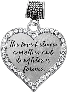 No-Clasp Cheerleader Charm Bracelet with Cubic Zirconia Silver-Plated-Bronze Heart for Jewelry Enthusiasts