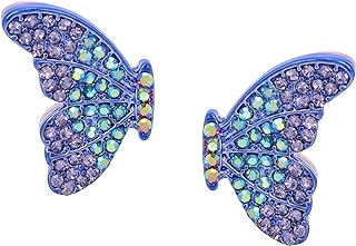 Push-Back Betsey Johnson Women's Holiday Stud Earrings - Stylish Butterfly Design - Durable Hypoallergenic Metal for Women