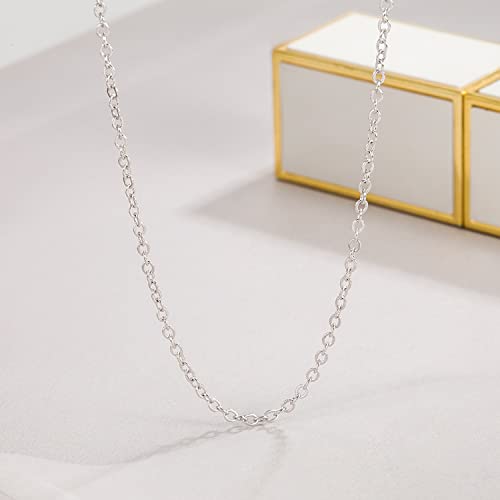 Italian 925 Sterling Silver Necklace For Women Girls 0.9mm Box Chain 1.3mm Rolo Chain O-Chain Lobster Claw Clasp - Pendant Chain - 16 "18" 20 "22" 24 "26" Jewelry Gift