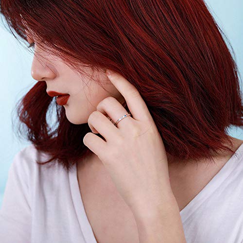 AILIN Custom 1 2 3 4 5 6 7 8 9 10 11 12 13 Stackable Birthstone Rings For Women 925 Sterling Silver Personalized Stacking Rings For Her Mother Girls Christmas Birthday Gifts For Girlfriends