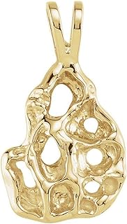 Elegant 14K Yellow Gold Nugget Pendant Necklace for Women - Classic and Sophisticated Design
