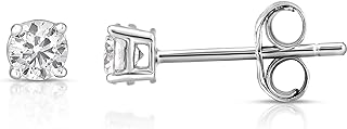 Diamond Affection 14K Gold 1/4 Cttw Lab Grown Diamond Stud Earrings for Women Tiny Second Hole Piercing