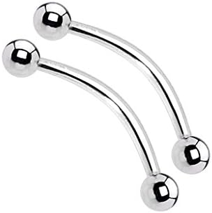 Distinctive 16G 14mm Snake Eyes Tongue Ring Piercing in Durable Alloy Steel - Unparalleled Bold Design for an Edgy Look