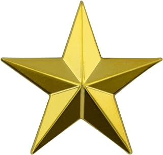 Gold Star Military Inspired Lapel Pin with Secure Pin Clasp for Patriotic Individuals - Compact 3D Design