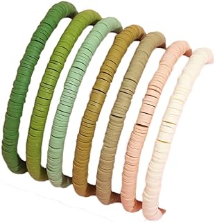 No-Clasp Boho Polymer Clay Bead Bracelets, Bead Chain, Ideal for Women and Teen Girls, Vibrant Stackable Stretch Design