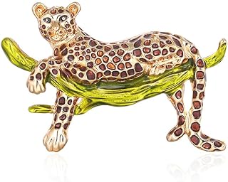 Vintage Cartoon Enamel Leopard Brooch Pin, Fashion Punk Animal Brooch Pin，Sweet brooch,Suit Stud, Shirt Studs, Lapel Pin for women for men，Dainty Christmas Wedding Birthday Mother's Day Valentine's