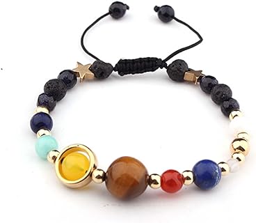 Harry and Henry 2 Pcs Solar System Bracelet for Women Men Planet Bracelet Adjustable Natural Stone Beads Bracelet Bangle Gifts Stretch Bracelet Christmas Gifts 2023