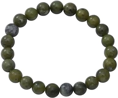 Chic No-Clasp Connemara Marble Bead Bracelet with Bead Chain Design, Ideal Anniversary/Birthday/Mother's Day Gift for Mom, Stretch Fit Jewelry