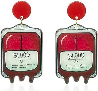 Halloween Skeleton Drop Earrings Halloween Happy Ghost Pumpkin Dangle Earrings Horror cat Ghost BOO Blood bag Earrings for Women Girl Festive Costume Jewelry