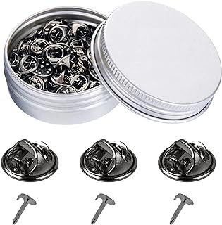 50PCS Metal Pin Back, Pin Keepers with Locking Clasp， Pin Holder Lock, Butterfly Clasp Brooch Clasp, Blank Pins for Craft Making ，Used for Clothing Accessories, Luggage Accessories