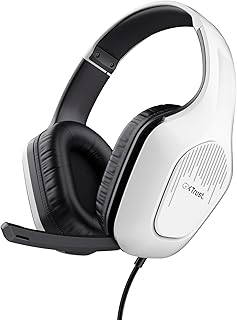 Trust Gaming GXT 418W Rayne Weißes Gaming-Headset mit 50-mm-Treiber, 2-m-Kabel und 3,5-mm-Audioanschluss, für PC, Xbox, PS4, PS5, Switch und Mobile kompatibel. Ideal für Gamer