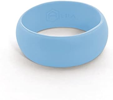 AERA Silicone Wedding Ring Band for Men - Thin, Breathable, Classic Design Rubber Ring