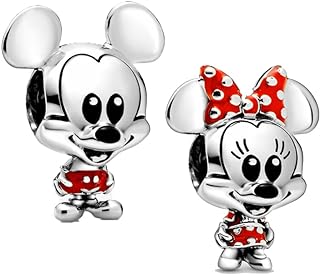 MICOO 925 Sterling Silver Clip Cubic Zirconias Beads Charms for Bracelets and Necklace,2pc Double Gifts for Mums, Couples and Sisters