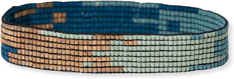 INK + ALLOY Beaded Boho Bracelets for Women, Alex Luxe Sead Bead Skinny Stretch Stackable Bracelet, Handmade Jewelry for the Modern Bohemian