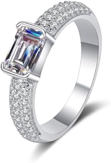 Women's Engagement Rings in 14K Gold | Radiant Emerald Cut 1 Carat Diamond Ring | D-color Ideal Cut VVS1 Clarity | Ideal for a Romantic Engagement