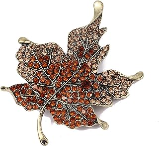 Crystal-Studded Maple Leaf Brooch with Rhinestones for Women and Girls, Perfect Accessory for Clothing, Hats, and Bags, Ideal Gift for Christmas, Valentine's Day, and Birthdays