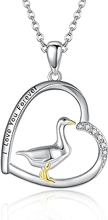Sterling Silver MONGAS Animal Pendant Necklace with Cubic Zirconia and Cable Chain, Unique Animal Designs for Women and Sisters