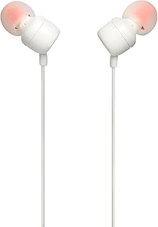 JBL Tune 110 in-Ear Kopfhörer mit Pure Bass Sound Technologie und verwicklungsfreiem Flachbandkabel, ideal für unterwegs oder Zuhause, für einen kraftvollen Musikgenuss