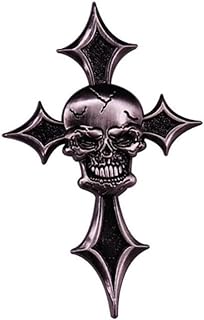 Pin Clasp Cross Skull Brooch in Durable Alloy Metal for Men and Women - Retro, Creative, and Stylish Skull Design Accessory for Backpacks, Hats, and Jackets - Ideal Gift