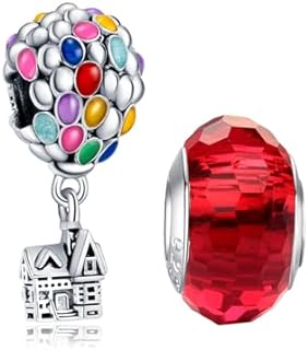 HappyStar Charm Bead fits Pandora Bracelets Necklace European Jewelry ，925 Sterling Silver Dangle Pendant Bead for Woman Girl Jewelry Beads Gifts （With one Spacer Bead Charms）