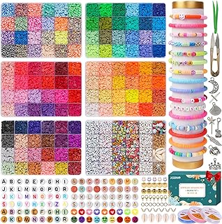 XSEINO Adult Polymer Clay Beads Bracelet Making Kit in Vibrant Colors with Diverse Jewelry Accessories, Ideal for Crafts & Gifts