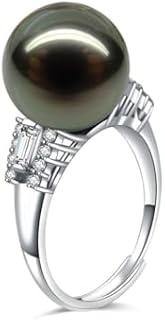 Gifts for Women-Tahitian Black-Pearl-Ring-Gift for Wife Wedding Birthday Anniversary-Mom Girlfriend Her Mothers Day Valentines Day Christmas Fine Jewelry