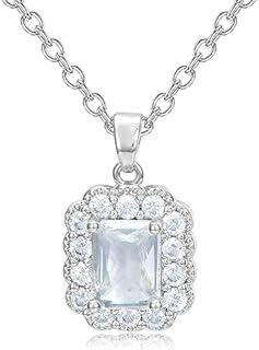 Durable Copper Cable Chain Square Crystal Necklace for Women - Elegant Crystal Jewelry Gift for Mom, Wife or Girlfriend, Perfect for Thanksgiving or Christmas